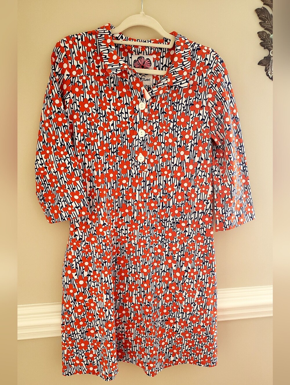 Lesley Evers Tippi Red Flower Nostalgia Dress